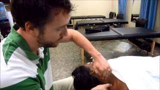 Massage Tutorial Stiff neck  crick myofascial release techniques 2013 version [upl. by Eerak]