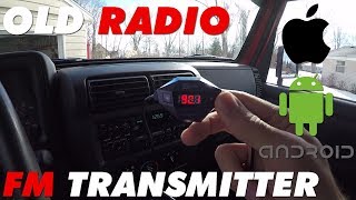 How to Add an AUX Input to Old Radio  JETech Wireless FM Transmitter Review [upl. by Honorine]