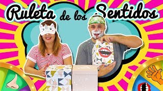 123 Ruleta de los SENTIDOS con cajas misteriosas  Acierta o tartazo TOMA YA  Marta y David [upl. by Shannah]