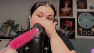 ASMR spoolie nibbling 🌺 mouth sounds [upl. by Harihs]