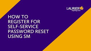 How to Register for SelfService Password Reset Using SMS students [upl. by Nalyak]