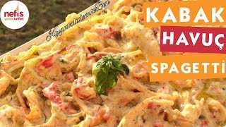 Yoğurtlu Kabak Havuç Spagetti Tarifi  Salata Tarifleri  Nefis Yemek Tarifleri [upl. by Intisar]