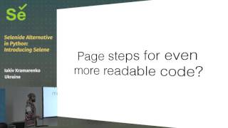 Selenide Alternative in Python Introducing Selene Iakiv Kramarenko Ukraine [upl. by Arrais356]