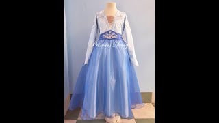 Vestido Disfraz de Elsa Frozen 2 celeste ❄️ [upl. by Del399]