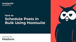 Scheduling Messages in Bulk Using Hootsuite [upl. by Donadee]