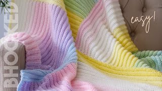 EASY Crochet Baby Blanket Perfect For Beginners [upl. by Angie]