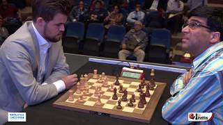 Magnus Carlsen vs Vishy Anand  Tata Steel Chess India Rapid 2019 [upl. by Eerhs273]