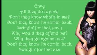 Nicki Minaj  Envy Lyrics Video [upl. by Tacklind]