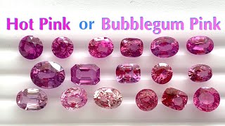 Vivid Pink or Hot Pink or Bubblegum Pink Sapphire Understanding Colors of Pink Sapphires [upl. by Pyne262]