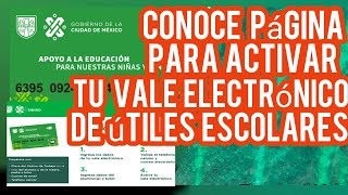 🔴 VALE ELECTRÓNICO DE ÚTILES ESCOLARES DE LA CDMX 2019 COMOACTIVAR EN LÍNEA 🔴 [upl. by Chernow307]