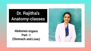 Abdomen organs Part 1 Stomach amp Liver by Dr Rajitha Vanga [upl. by Nnahaid]