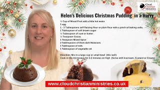 Helens Delicious Christmas Pudding in Hurry  Cloud Christian Ministries  Christmas [upl. by Ortrude567]