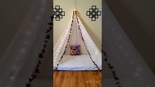 Canopy Decoration Idea  DIY Canopy Idea  Canopy Floor Sitting  Easy DIY  shorts [upl. by Adniralc]