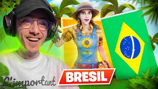 FAIRE TOP 1 sur les SERVEURS BRÉSIL sur FORTNITE  Les JDOUBRAZILS mon PETIT [upl. by Osnola]