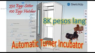 How to make Fully Automatic Incubator at home 352 eggs capacity setter100 eggs capacity hatcher [upl. by Arhas]