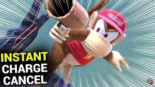 INSTANT Charge Cancel in Smash Ultimate Diddy Kong Popgun Cancel [upl. by Job293]