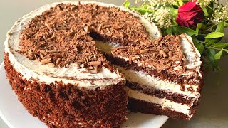 Торт «Черный Принц» Пошаговый рецепт  Вкусный Крем для торта  Chocolate Cake [upl. by Annoel]