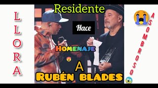 😱Residente le dedica un mensaje a Rubén blades latín Grammy 😭 residente homenaje a Rubén blades [upl. by Narol]