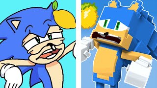 Sonic Eats a Lemon and Dies Animated All Endings  Minecraft Version Animation  SonicLife [upl. by Rebekkah]