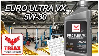 Aceite Motor Triax Euro Ultra VX 5w30 ANÁLISIS LABORATORIO [upl. by Kos]