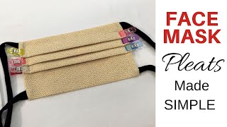 diy Face Mask Pleats Made Simple [upl. by Neirual]