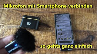 Lavalier Mikrofon mit Handy verbinden  Microfon mit Smartphone verbinden Bluetooth [upl. by Marsha797]