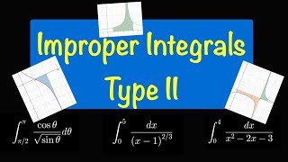 Type II Improper Integrals  Discontinuous Integrands  Convergence and Divergence [upl. by Elok291]