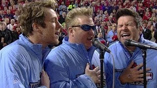 Rascal Flatts perform the national anthem before Game 4 of the World Series [upl. by Attaynik]