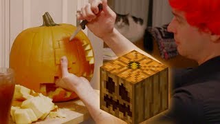 Halloween Minecraft Pumpkin Carving [upl. by Nodnek]