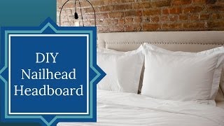 DIY Nailhead Upholstered Headboard  HGTV [upl. by Dirtsa]