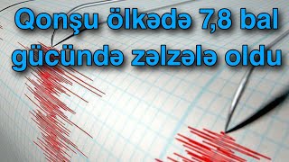 Qonşu ölkədə 78 bal gücündə zəlzələ oldu [upl. by Aliled]