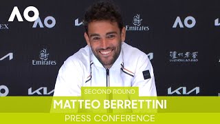 Matteo Berrettini Press Conference 2R  Australian Open 2022 [upl. by Fondea]