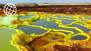 The Unearthly Scenery of Dallol Danakil Depression Ethiopia Amazing Places [upl. by Ytirahs]