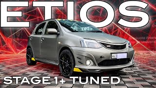 STAGE 1 TUNED TOYOTA ETIOS LIVA  30 BHP GAIN  MODIFIED WHEELZ [upl. by Collimore]