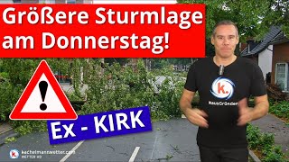 Größere Sturmlage am Donnerstag KIRK und die belaubten Bäume [upl. by Geraint432]