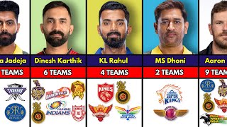 Top Cricketers With How Many TEAMS They Played For in IPL [upl. by Ayotyal910]