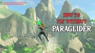 Zelda BOTW How To Fly Without Paraglider [upl. by Rehtaef]