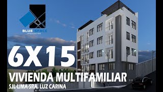 VIVIENDA MULTIFAMILIAR 6X15 EN SJLLIMAPERÚ [upl. by Esyli120]