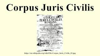 Corpus Juris Civilis [upl. by Oisorbma]