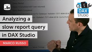 Analyzing a slow report query in DAX Studio [upl. by Arriec]