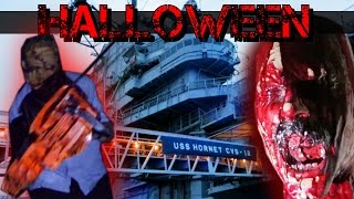 HAUNTED AIRCRAFT CARRIER  Halloween Maze [upl. by Nagle]