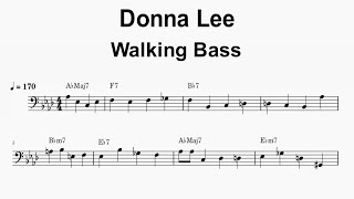 Sight Reading  Donna Lee  Walking Basslines [upl. by Esenej]