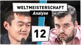 DING vs NEPO  Partie 12  Schach WM 2023 [upl. by Fraser]