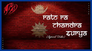 1974 AD  Rato Ra Chandra Surya Lyrics [upl. by Aneeres]