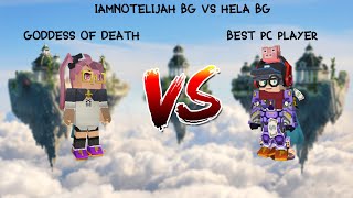 INTENSE BATTLE IamNotElijah BG Vs Hela BG Blockman Go Adventures [upl. by Eurydice]