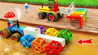 Diy tractor making mini Harrow Plowing Machine  diy mini Agriculture Planting Machine  HP Mini [upl. by Atews103]