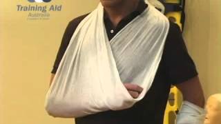 First Aid Tutorial How to correctly sling an arm  Training Aid Australia Sydney [upl. by Mindy]