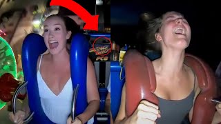 Slingshot Ride Fail Compilation  Funny and Shocking Moments 9 [upl. by Rialb591]