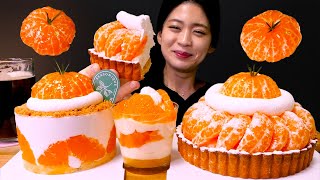 🍊레드향 ASMR😍올 한해 레드향은 다 먹었다 시즈니크 레드향 디저트 먹방❤  Red hyang Cake amp Tiramisu amp Tart ASMR Mukbang [upl. by Hillari70]