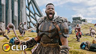 MBaku amp Jabari Join The Battle Scene  Black Panther 2018 IMAX Movie Clip HD 4K [upl. by Ibmat]